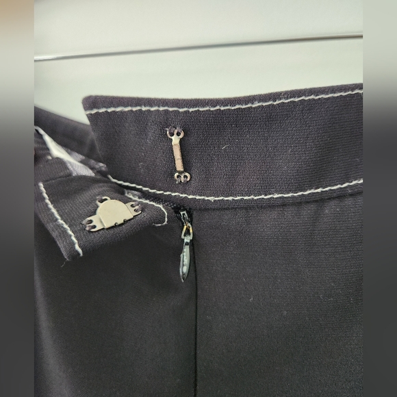 Vintage Dahlia Black Lined Polyester Maxi Skirt sz 14 - Picture 6 of 10